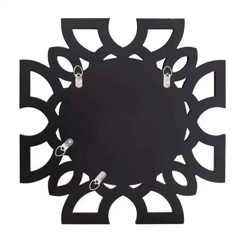 Miroir mural rond à motif de coupe symétrique de 19,75 po