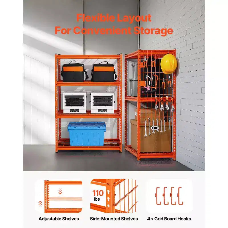 Étagères de rangement robustes pour garage à 4 niveaux, 2 400 lb - 20"P x 40"L x 60"H