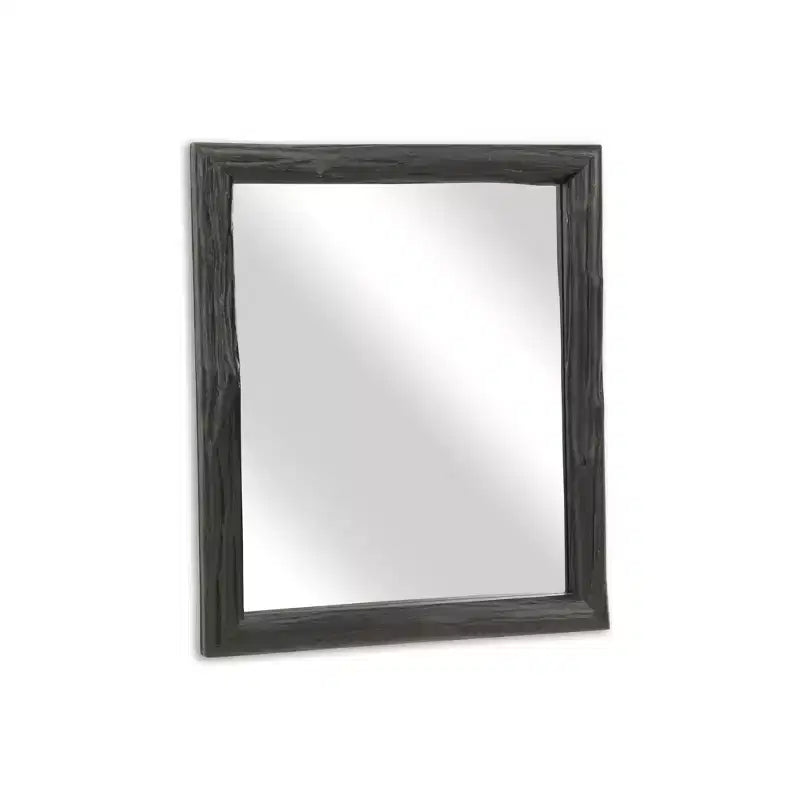 Miroir d'appoint en bois massif noir 20 po