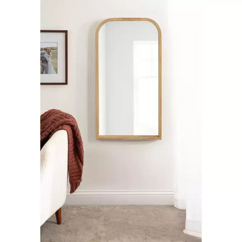 Miroir mural arche encadré de bois