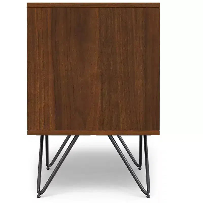 Table de chevet moderne industrielle de 50,8 cm de large en noyer