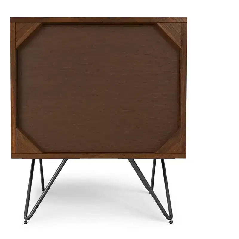 Table de chevet moderne industrielle de 50,8 cm de large en noyer