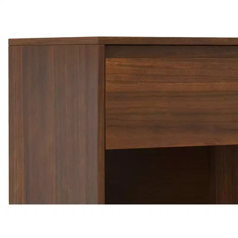 Table de chevet moderne industrielle de 50,8 cm de large en noyer