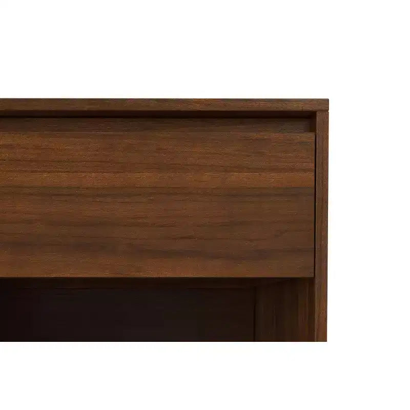 Table de chevet moderne industrielle de 50,8 cm de large en noyer