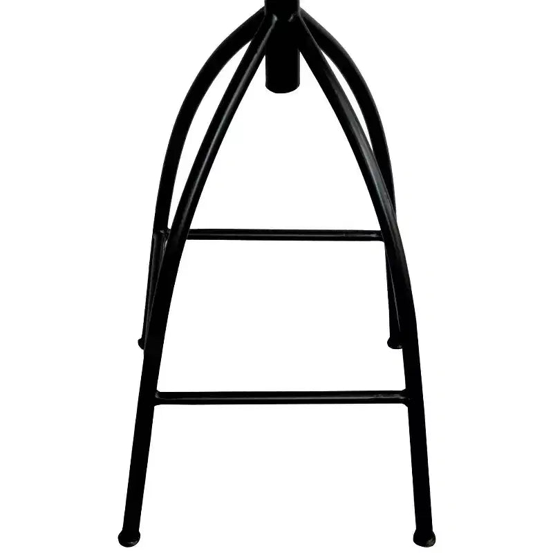 Tabouret pivotant industriel réglable avec dossier 30-35" - Marron/Noir