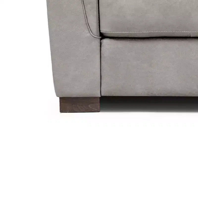 Fauteuil d'appoint capitonné Mid-Century 43" - Cuir beige