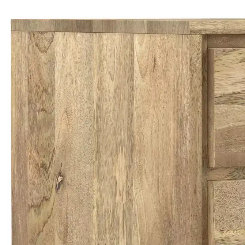 Table d'appoint en bois de manguier avec tiroir de rangement - Naturel | Design industriel