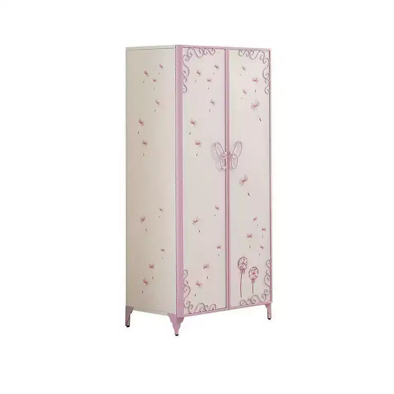 Armoire de rangement décorative 32 po – blanc et mauve pâle