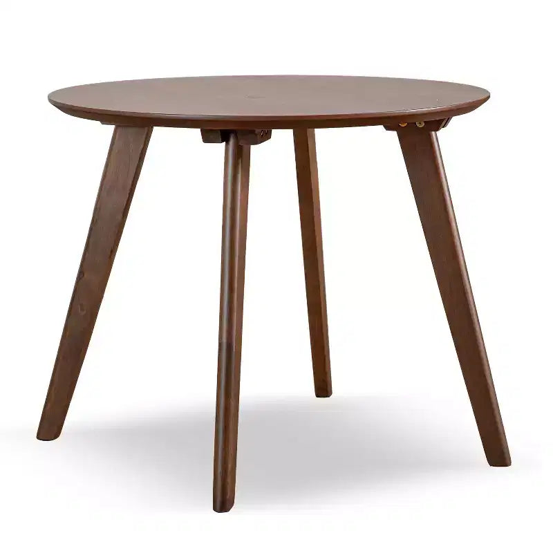 Table d'appoint ronde de 23 pouces de style moderne du milieu du siècle - Noyer