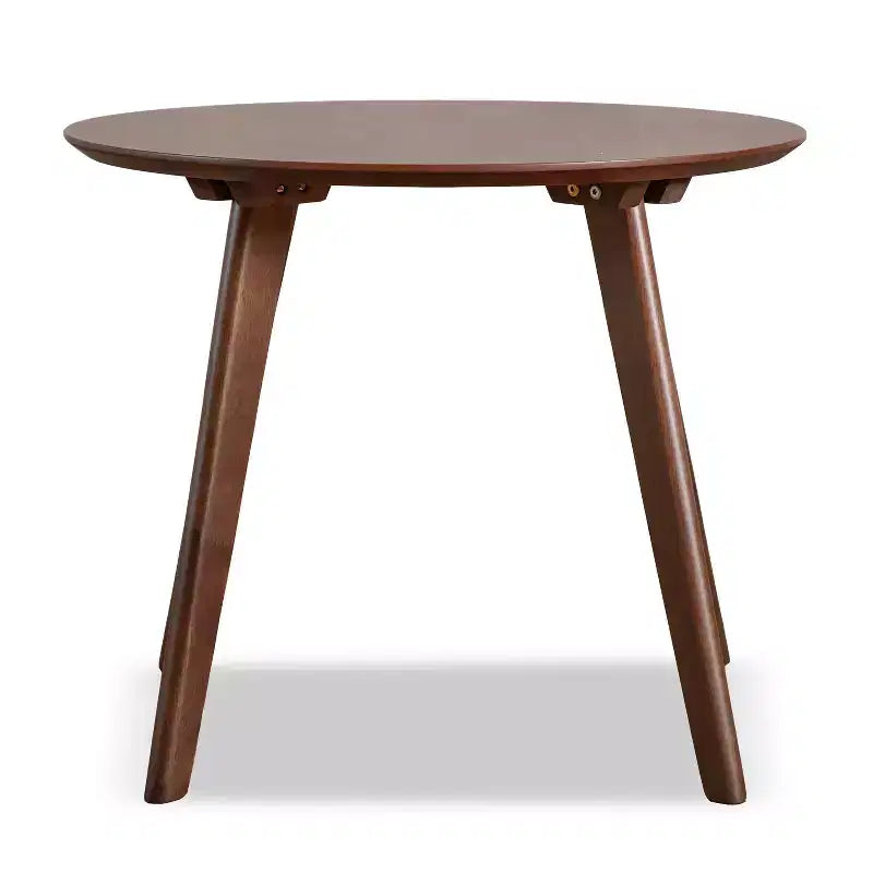 Table d'appoint ronde de 23 pouces de style moderne du milieu du siècle - Noyer