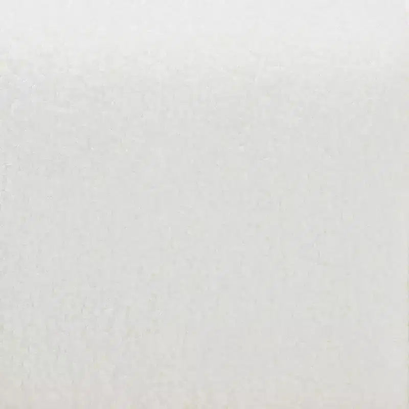 Lit plateforme Queen en tissu nounours - Blanc