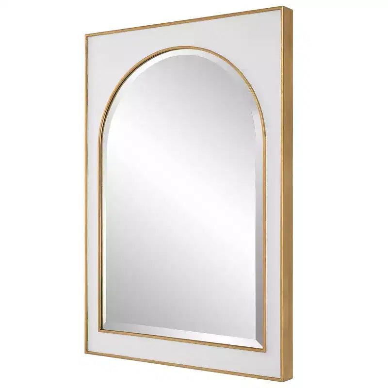 Miroir mural rectangulaire en feuille d'or antique - 25" x 37,5"