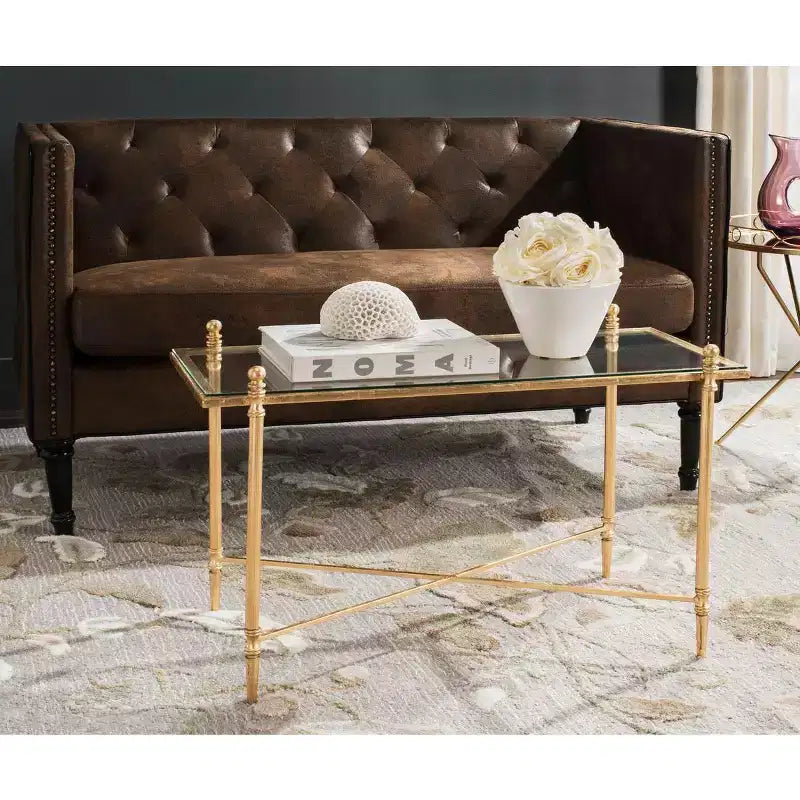 Table basse Gilt and Glass - Or