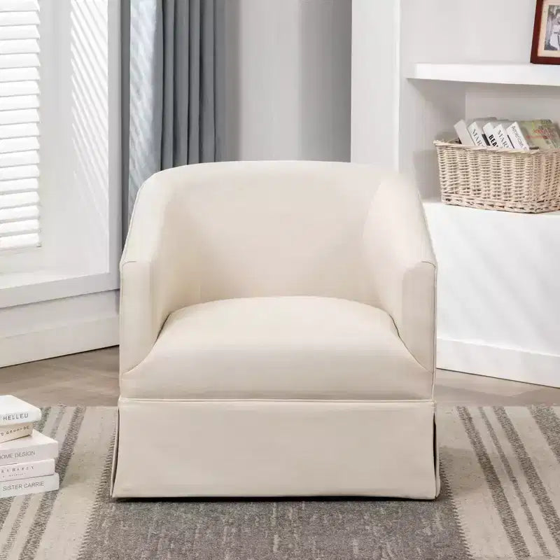 Fauteuil pivotant décoratif à jupe