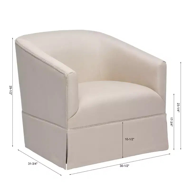 Fauteuil pivotant décoratif à jupe
