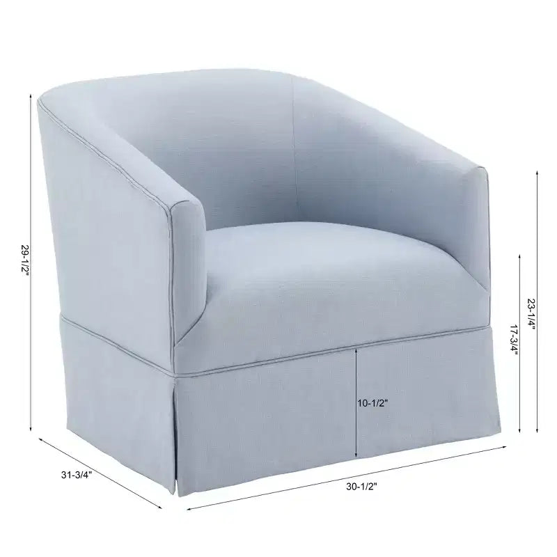 Fauteuil pivotant décoratif à jupe
