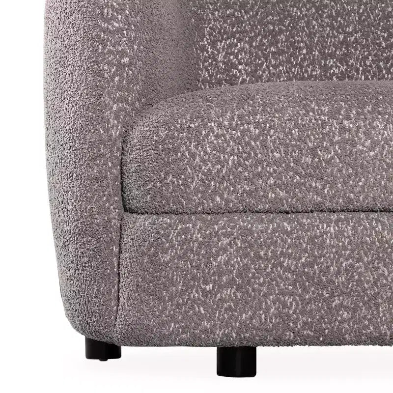 Causeuse incurvée en tissu bouclé bohème de 162 cm avec coussins à ressorts ensachés
