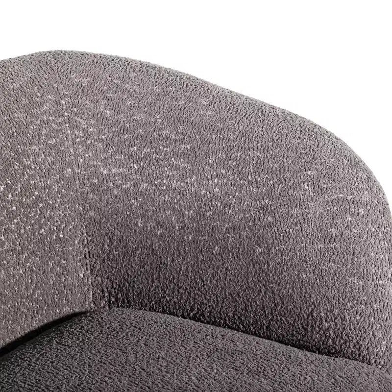 Causeuse incurvée en tissu bouclé bohème de 162 cm avec coussins à ressorts ensachés