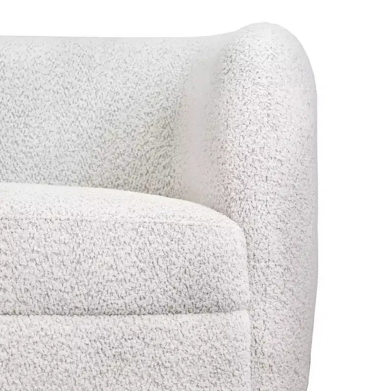 Causeuse incurvée en tissu bouclé bohème de 162 cm avec coussins à ressorts ensachés