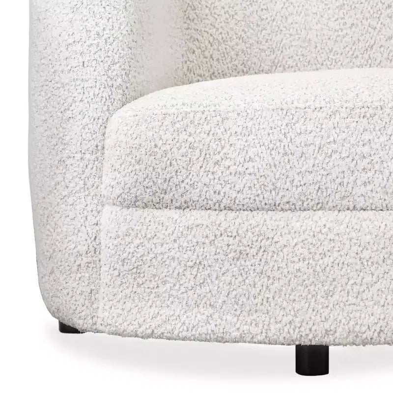 Causeuse incurvée en tissu bouclé bohème de 162 cm avec coussins à ressorts ensachés