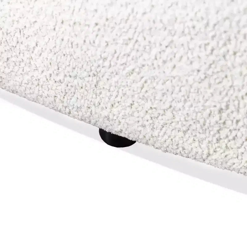 Causeuse incurvée en tissu bouclé bohème de 162 cm avec coussins à ressorts ensachés