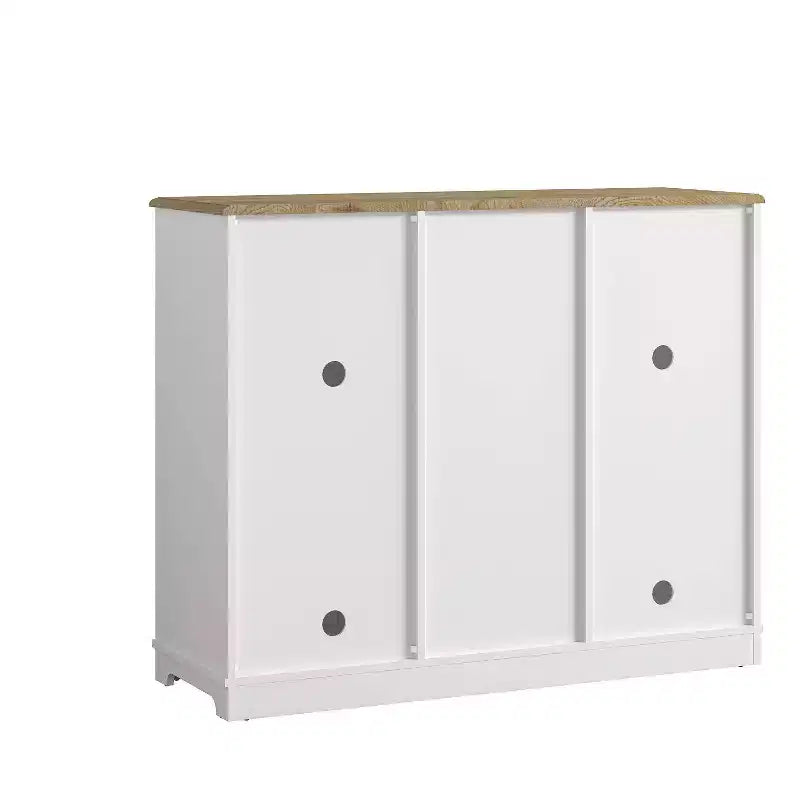 Meuble bar de 119 cm avec portes vitrées et motif sérigraphié