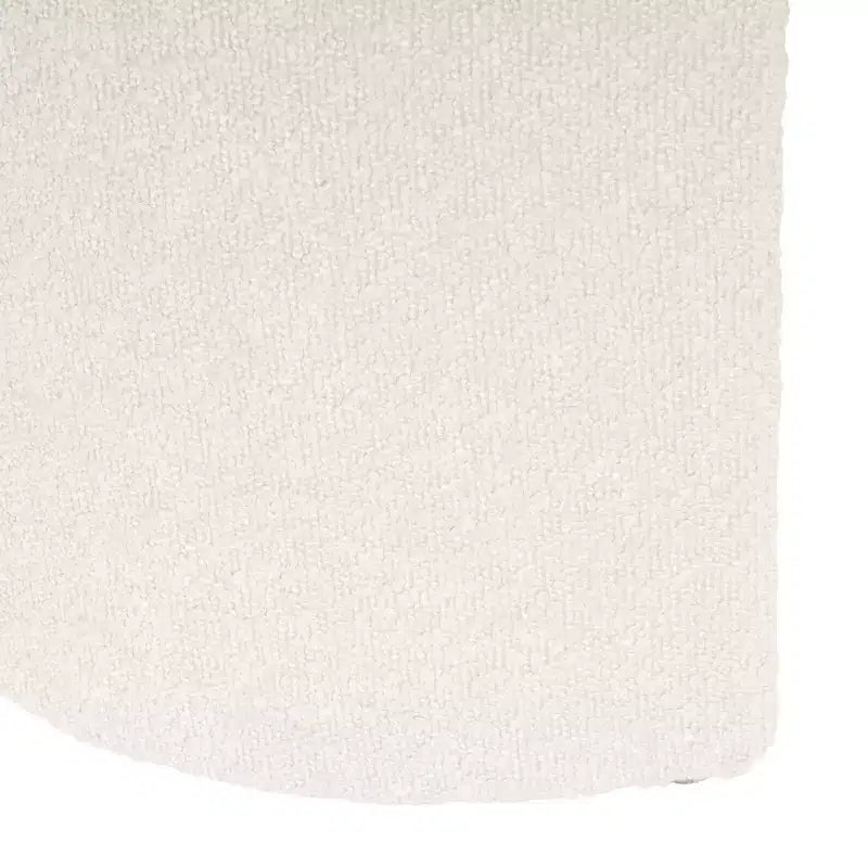 Pouf en tissu bouclé crème