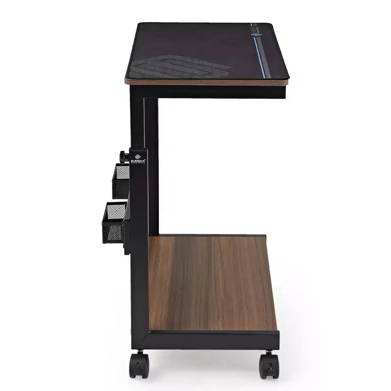 Chariot d'unité centrale mobile réglable en hauteur avec tapis de souris