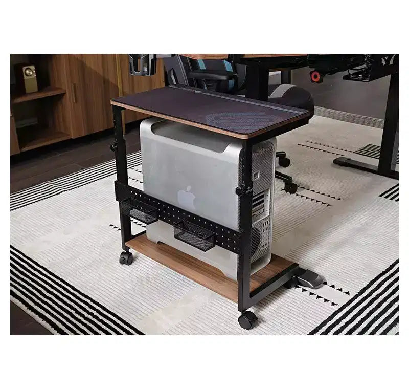Chariot d'unité centrale mobile réglable en hauteur avec tapis de souris