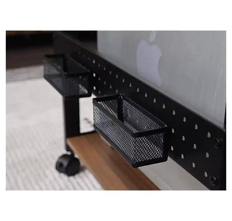 Chariot d'unité centrale mobile réglable en hauteur avec tapis de souris