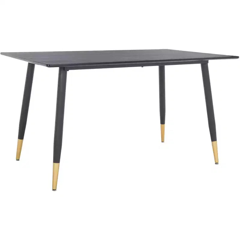 Table à manger rectangulaire - Noir/Or | 140 cm | 4 places