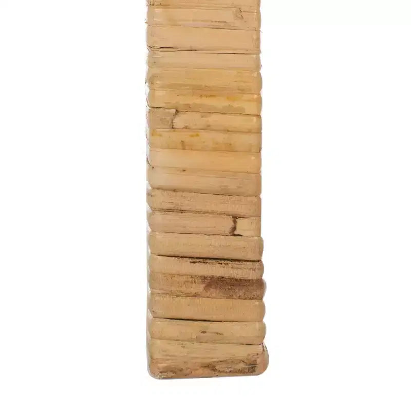 Tabouret de comptoir en rotin avec coussin - Blanc/Naturel