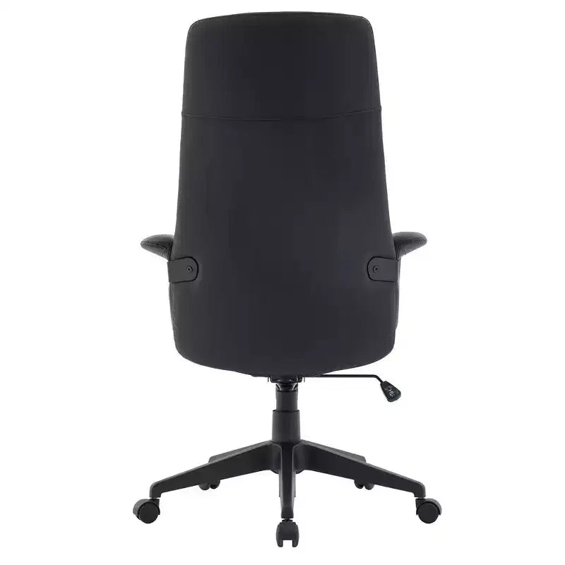 Chaise de bureau ergonomique en cuir à dossier haut avec hauteur, inclinaison et pivotement réglables