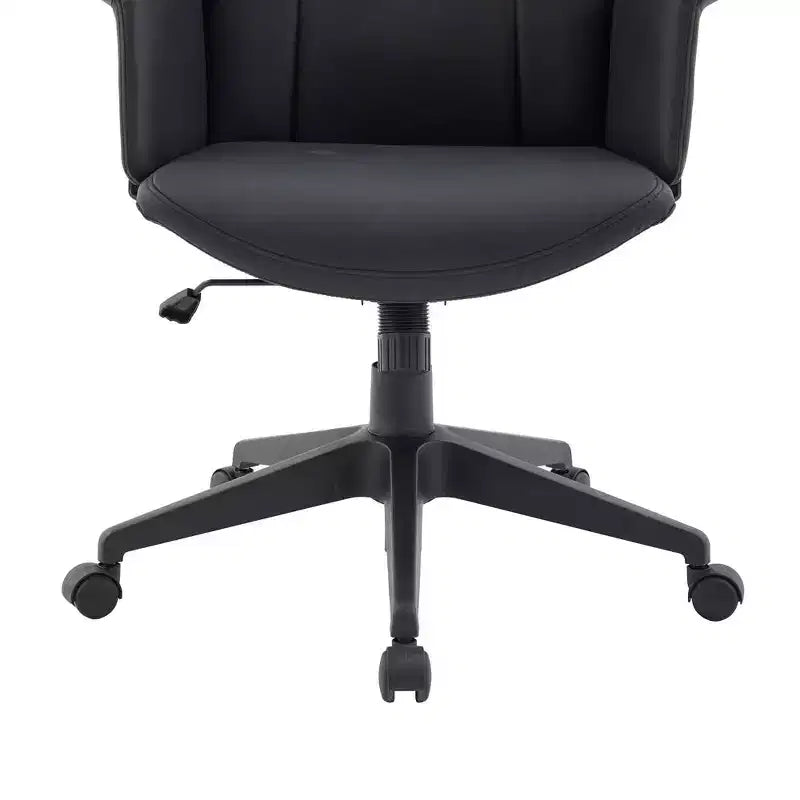 Chaise de bureau ergonomique en cuir à dossier haut avec hauteur, inclinaison et pivotement réglables