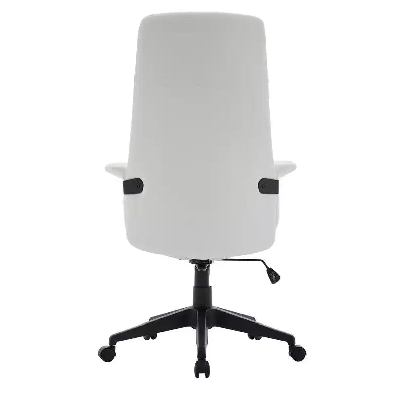Chaise de bureau ergonomique en cuir à dossier haut avec hauteur, inclinaison et pivotement réglables