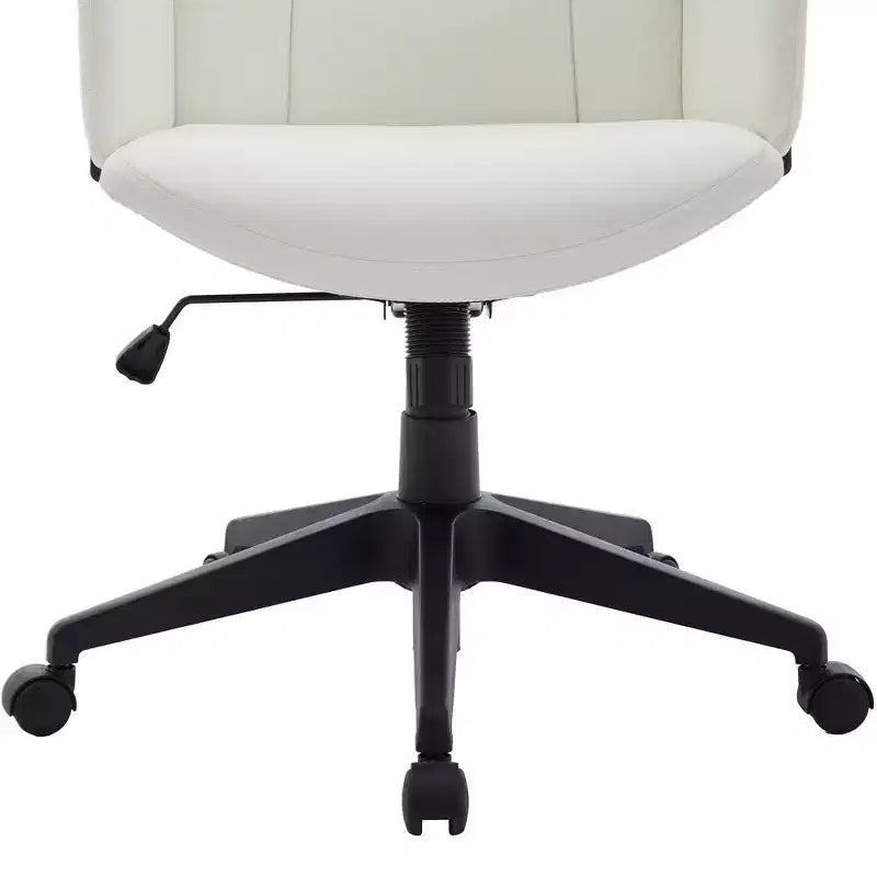 Chaise de bureau ergonomique en cuir à dossier haut avec hauteur, inclinaison et pivotement réglables