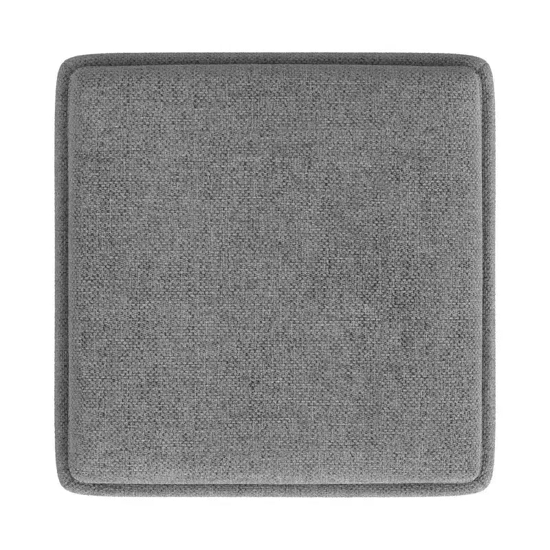 Pouf de rangement tissé crème avec plateau
