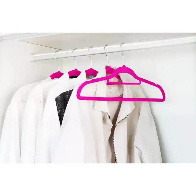 Lot de 120 cintres de qualité supérieure en velours antidérapant avec crochet rotatif à 360°