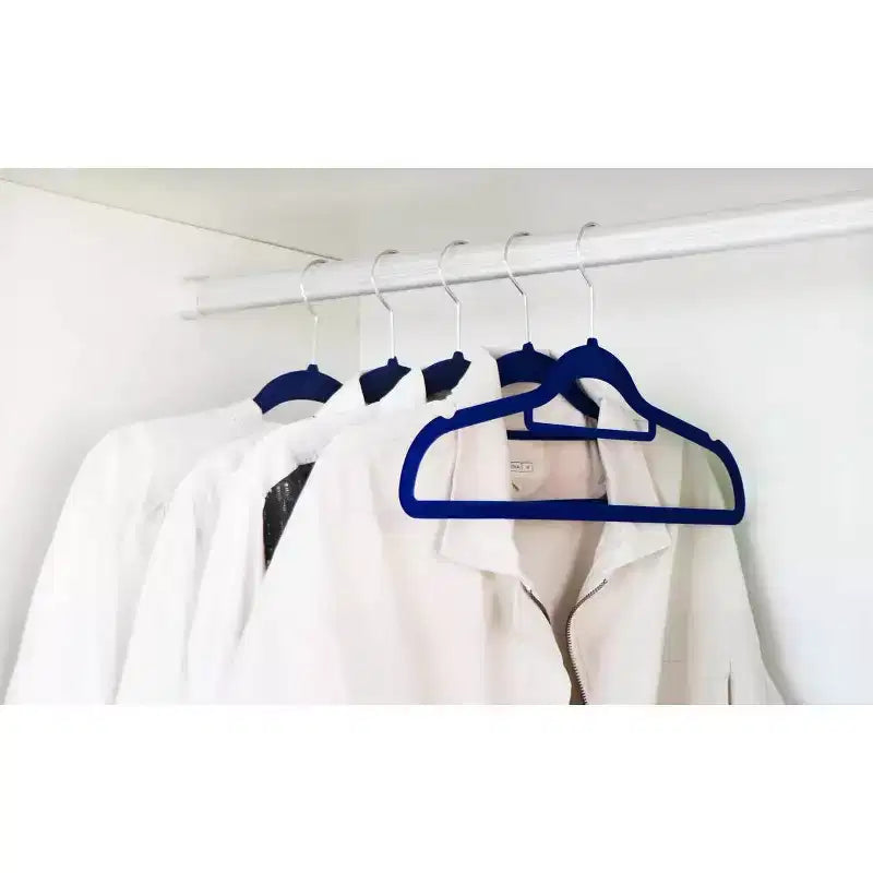 Lot de 120 cintres de qualité supérieure en velours antidérapant avec crochet rotatif à 360°